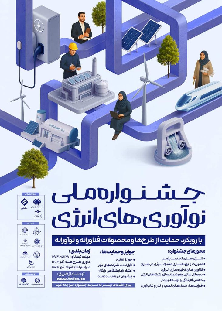 پوستر جشنواره ملی نوآوری های انرژی